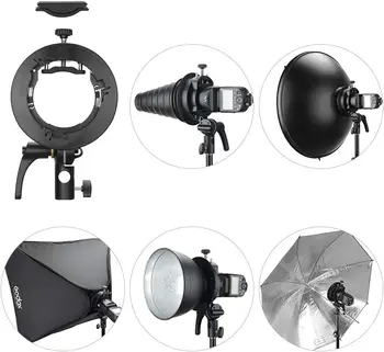 GODOX Foldable Softbox 60x60cm with S2 Type Flash Bracket Bowens Mount Holder for Studio Flash Speedlight Photography product image