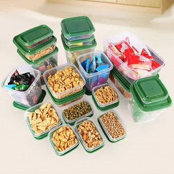 17Pcs Food Storage Container with Lids Stackable Food Storage Box