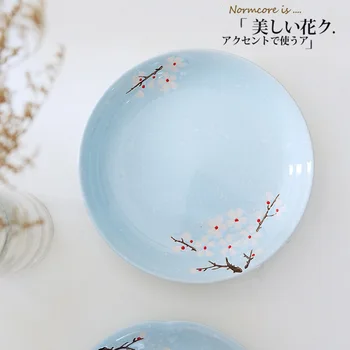 Japanese Environmentally Friendly Ceramic Dinner Plate Set Cute