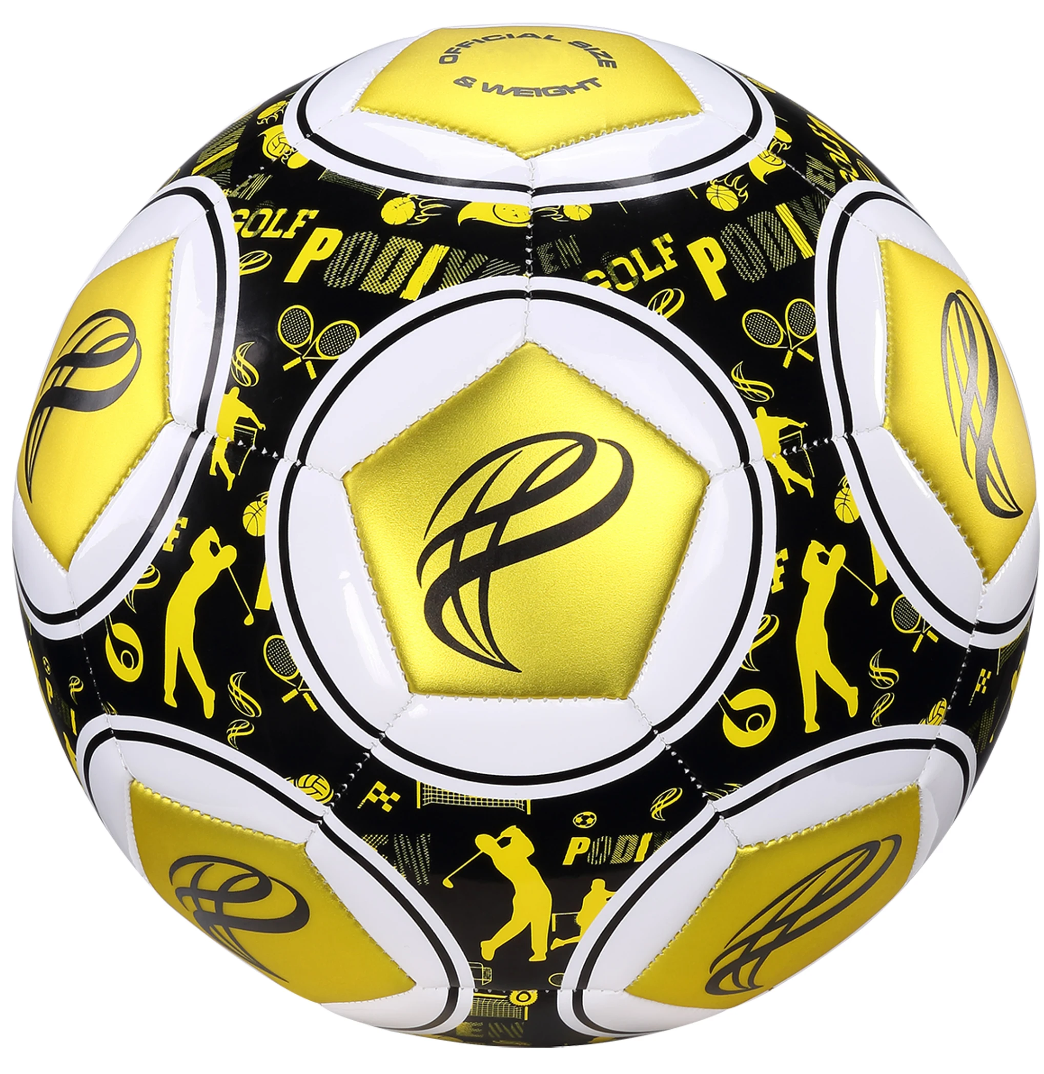 Podiyeen Customized Print Size 5 Official Soccer Balls Pvc Pu