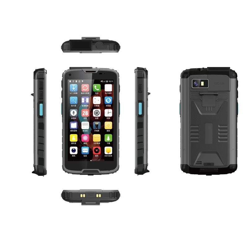 5-дюймовый экран высокого разрешения 2 4G и 5G двухдиапазонный Wi-Fi 1D/2D сканер штрих-кода NFC мобильный UHF RFID