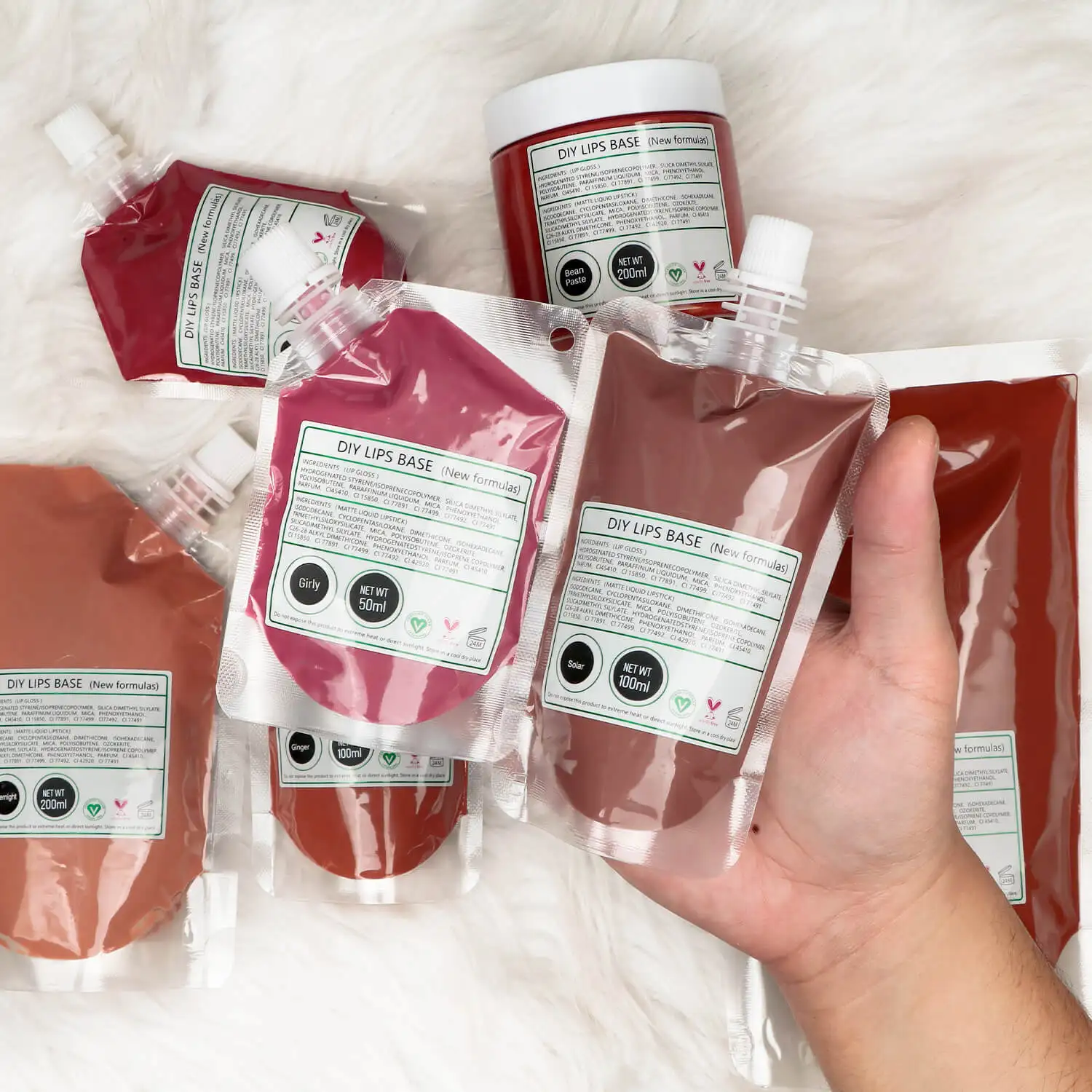 Oem Diy Private Label Lipstick Base Vegan Lip Gloss Base Bulk Wholesale