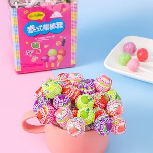 Mini Mixed Fruit Flavored Lollipops Hard Candy with Color Coated Casual Snacks OEM Packaging in Bag