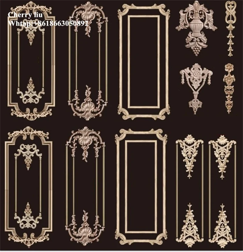 Decorative Wood Carving Trim Moulding Furniture Wood Onlays and ...
