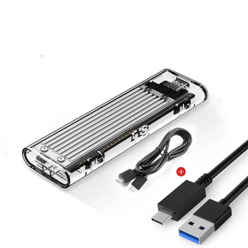 Transparent TYPE-C to M.2 NVMe SSD enclosure USB3.1 to M.2 PCIe hard case