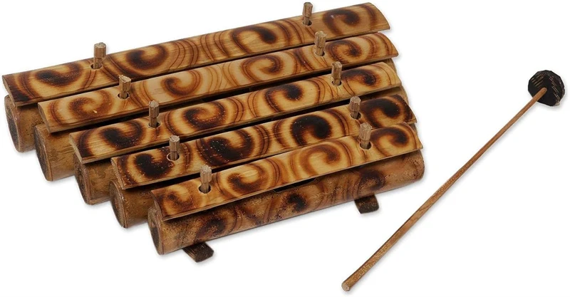 Large Size Percussion Instrument Wood Xylophone With Mallet 5 Tone Bamboo Zen Energy Chime for Any Musician