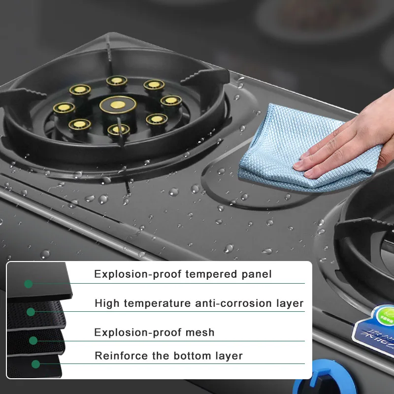 Competitive Price  Double burner Biogas Cooking Stove 2 burner Portable Cooktop