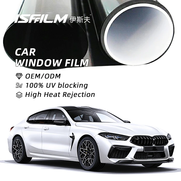 ISF Automotive Insulation 70%irr Auto Car Manufacturer Glass Window Tint Anti Uv Heat Rejection Nano Ceramic Uv 400 Solar Film