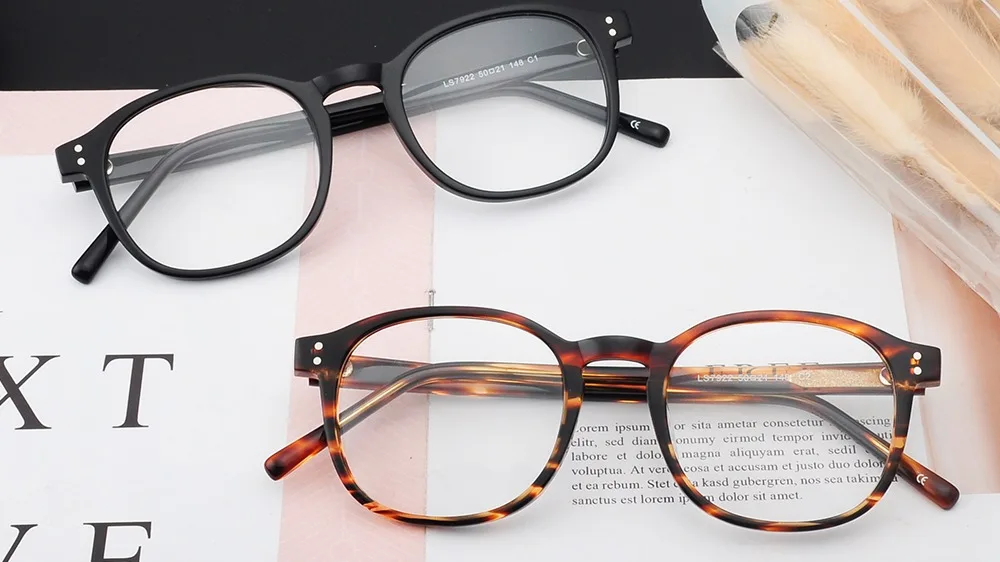 Wholesale Unisex Fancy Full Frame Acetate Prescription Eyeglasses Frame