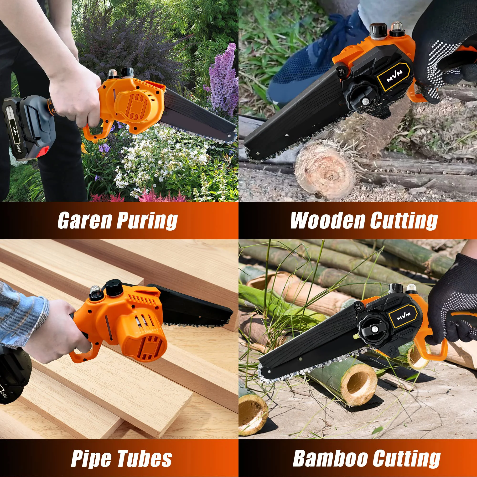 Mini 6inch Electric Cordless Chainsaw - Power & Portability