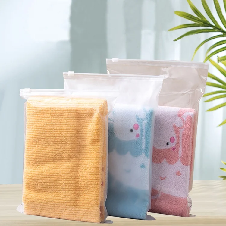 Customized Logo Matte Clothing Packaging Plastic Bag Transparent Pe