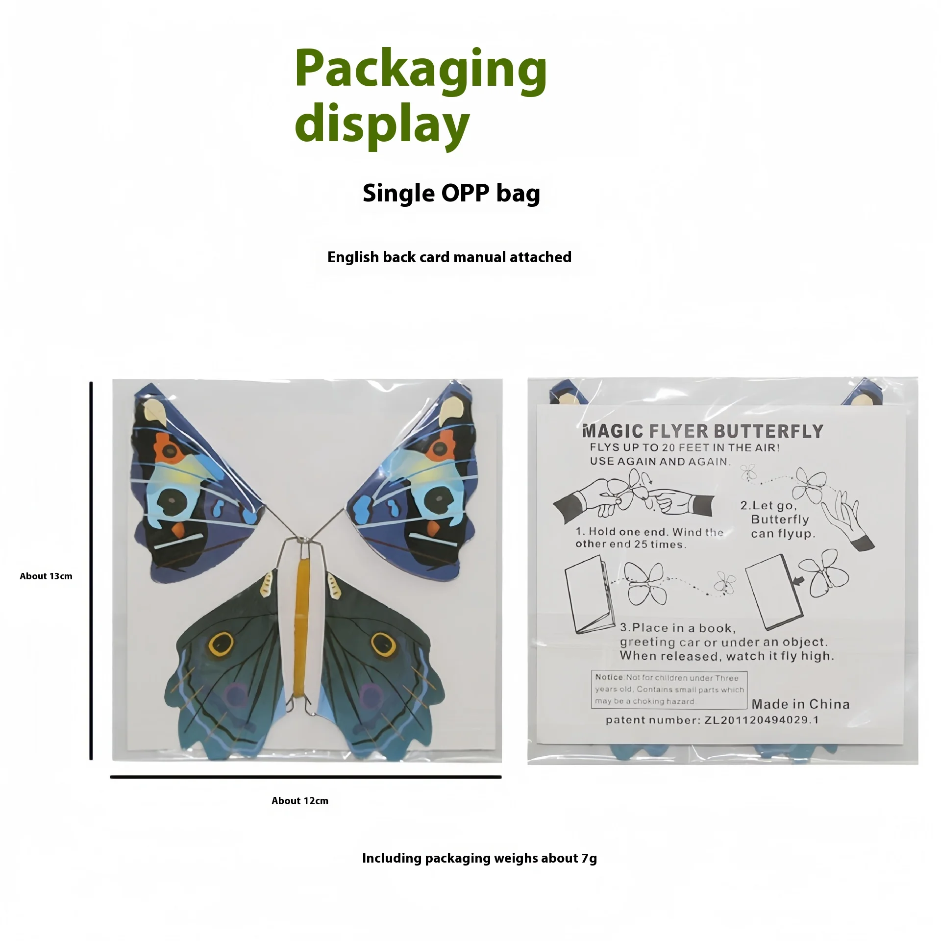 Wholesale Creative Elastic Paper Magic Tricks Cross-Border Stage Props-Floating Flying Butterfly Made From Durable Metal