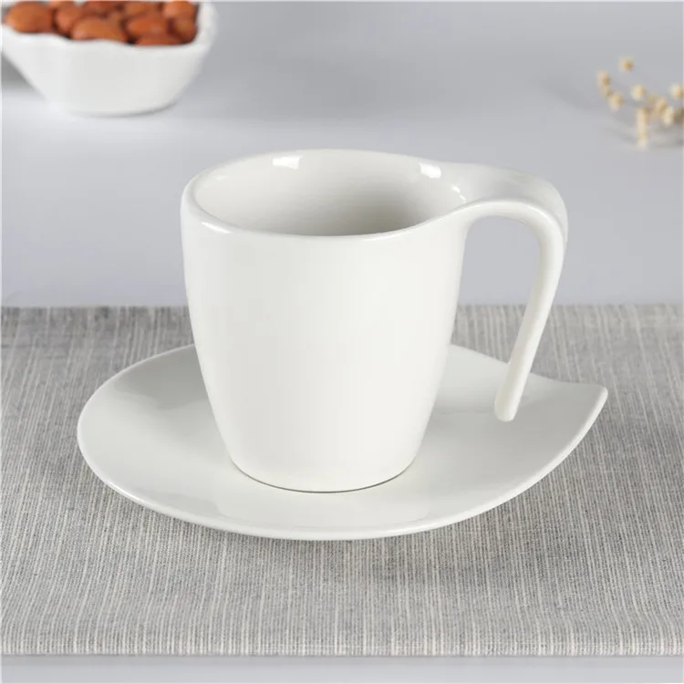 personalized mugs modern white color coffee tea ceramic cup with