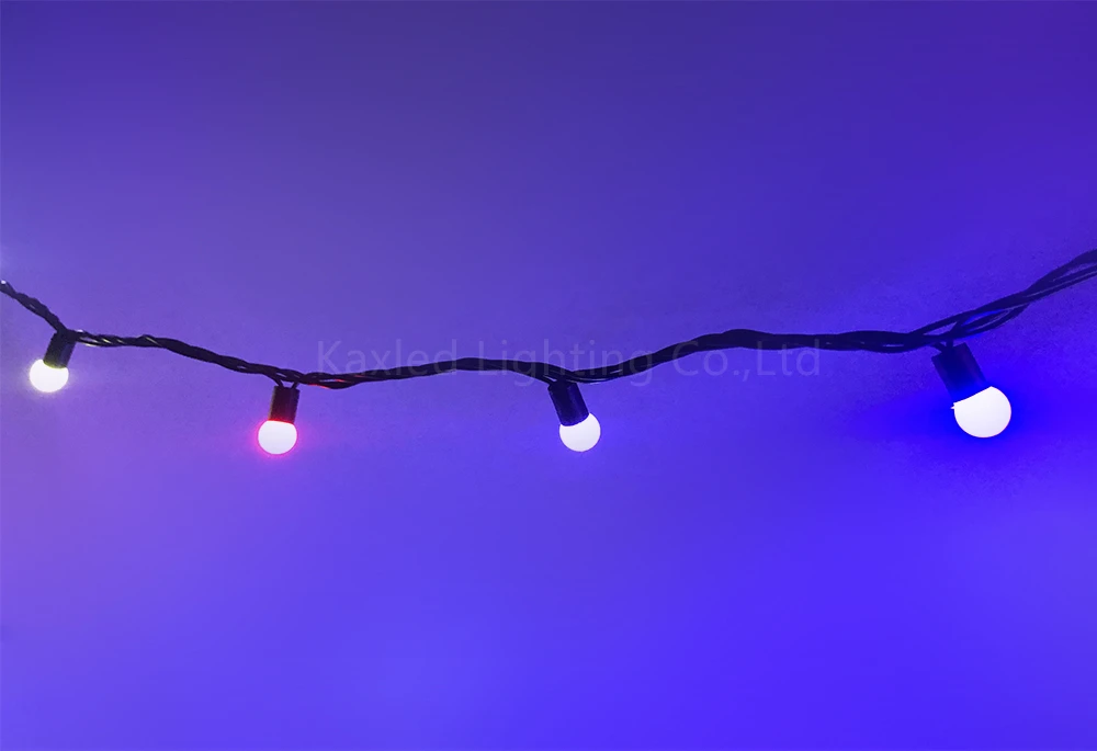 Rgb Rainbow Led Christmas Light String Garland Led Small Ball Party