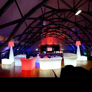 Chill-Out Lounge Furniture Led Illuminated Lounge Sofa Set