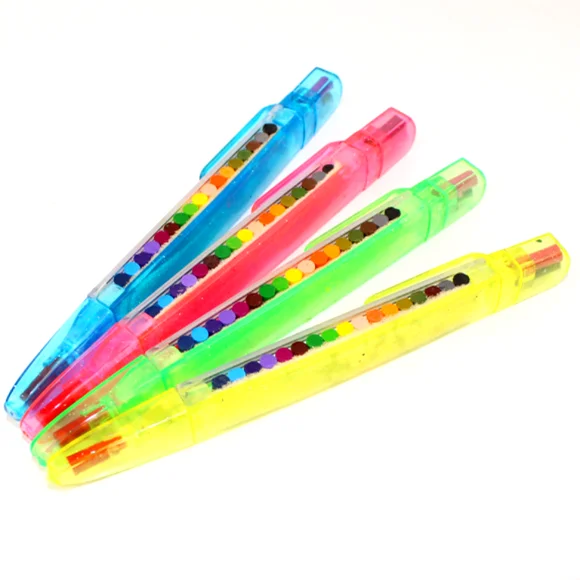 BECOL Wholesale Multi Color Creative Cute Crayons Non Toxic 20 Colors Private Label Kids Crayon Sticks for Painting