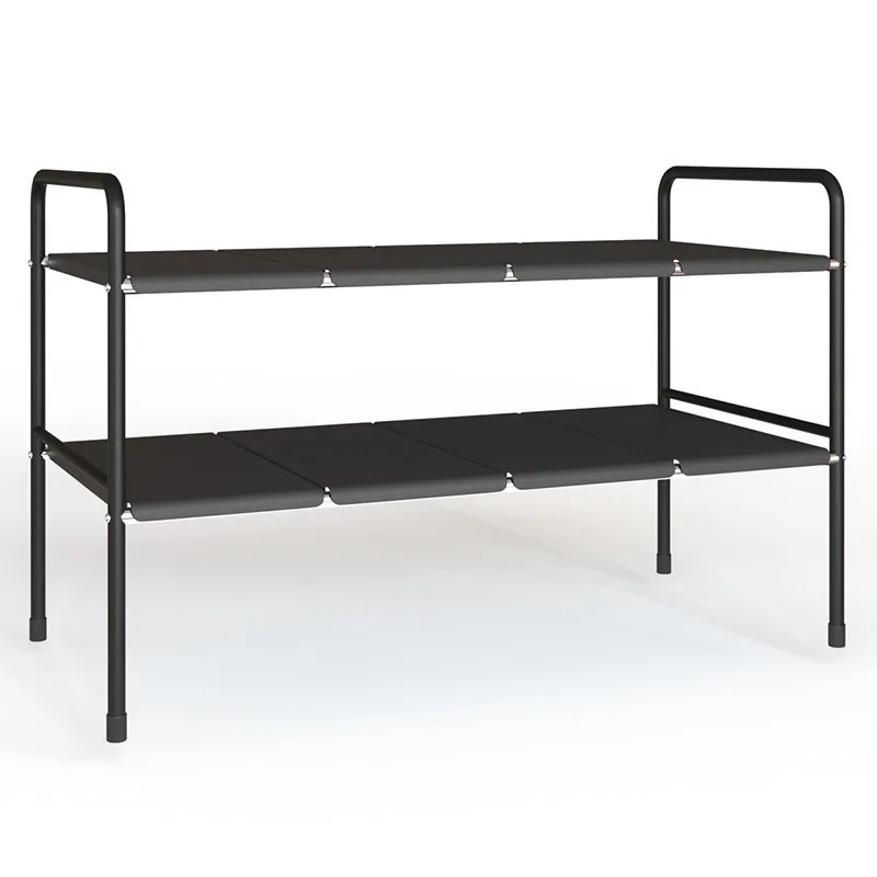 Adjustable 2 Tier Removable and Expendable Shelf  Easy to Install Indoor Stainless Steel Under Sink Rack