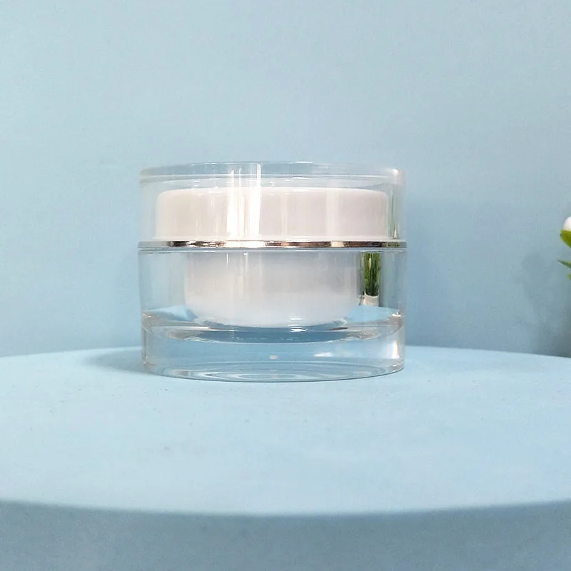Empty Skincare Round Cosmetic Container Private Logo 10g 15g 30g 50g New Style Elegant Square Plastic Acrylic Face Cream Jar
