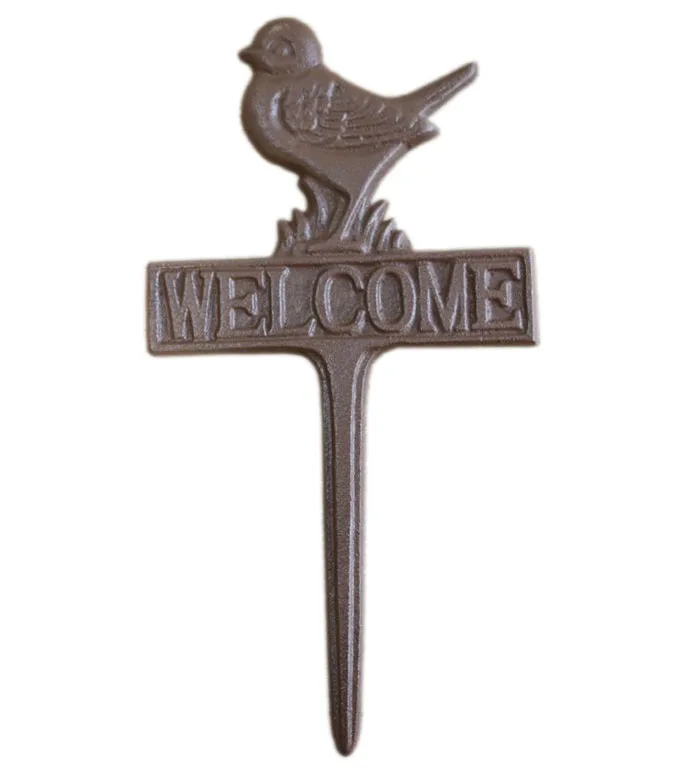 Hot Selling Cast Iron Yard Sign Stakes Bird Design Garden Stakes Buy