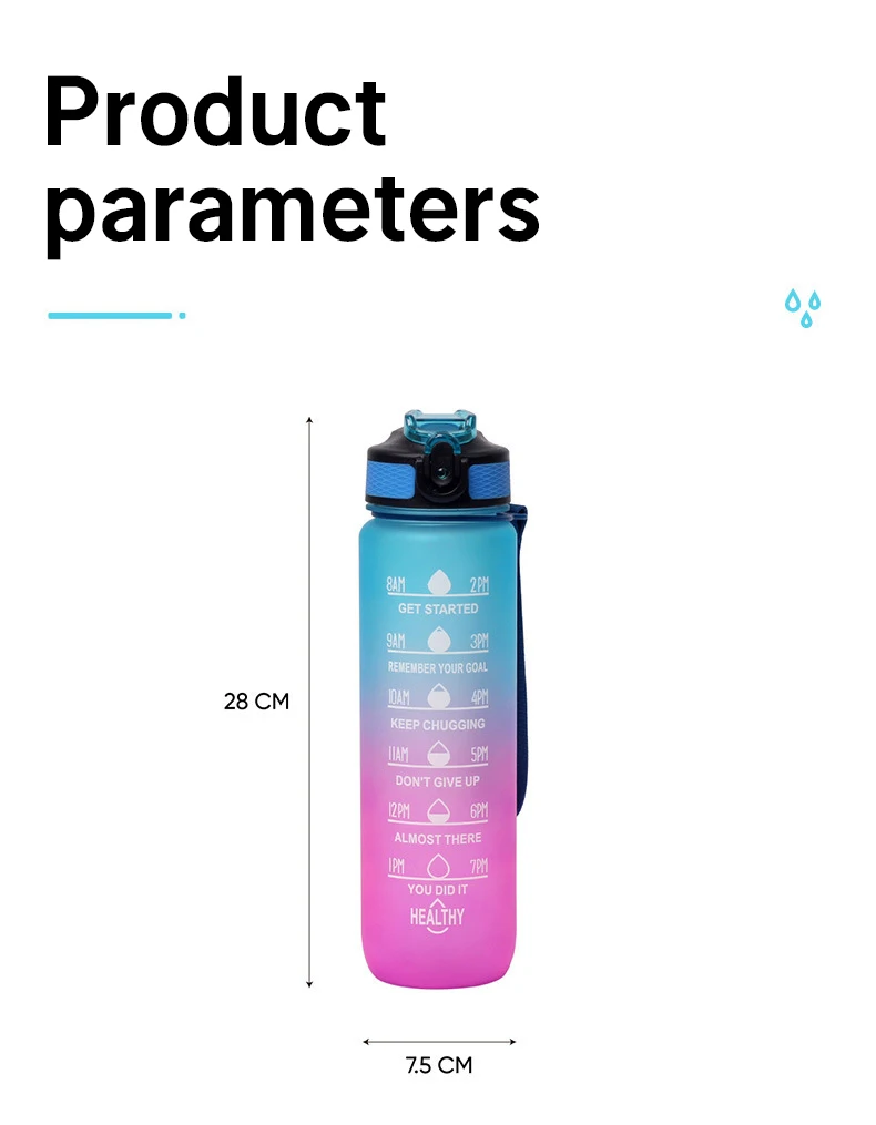 Glass Hot Bottles Custom Sport Gym Smart With Straw 2l Flat Wholesale