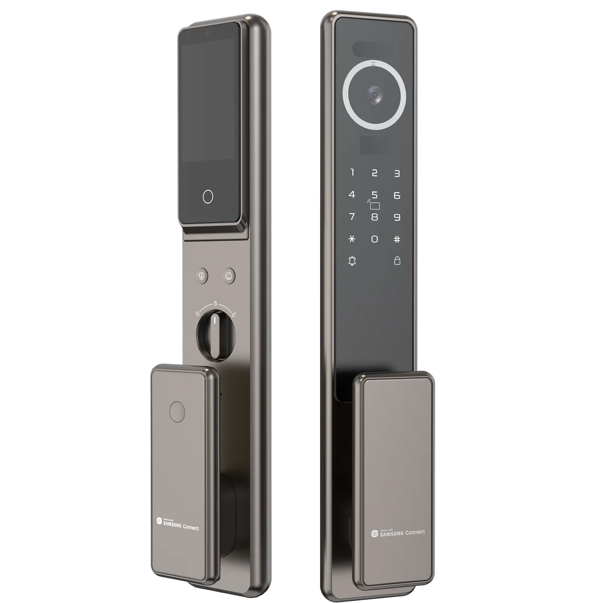 For Samsung R60 Max for Smart Things App Face Facial Digital Electronic  Lock with Fingerprint Doorbell Smart Home Alarm System