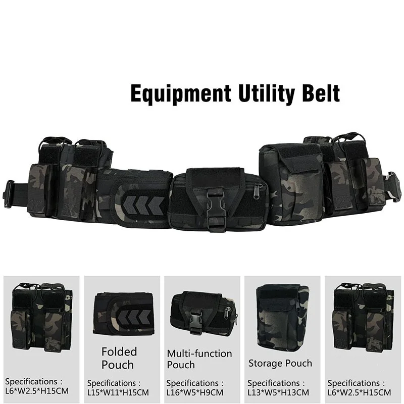 Wholesale High Density Material Multifunctional Tactical Belt with Accessories High Quality Duty Belts Security Duty Equipment
