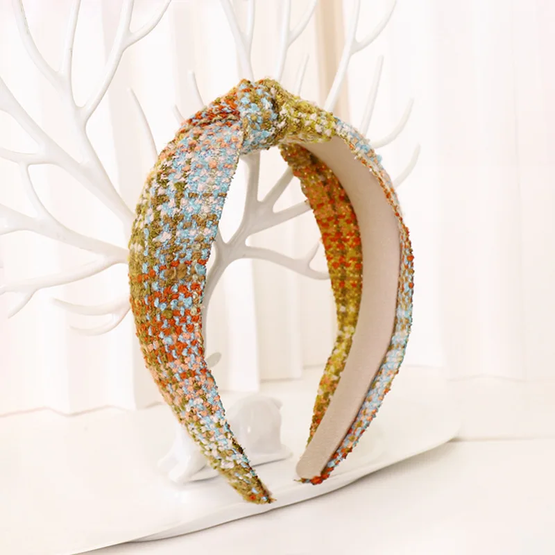 Wholesale Luxury Crystal Pearl Knot Jewelled Headbands Women Bride Knotted Wedding Baroque Designer Headband