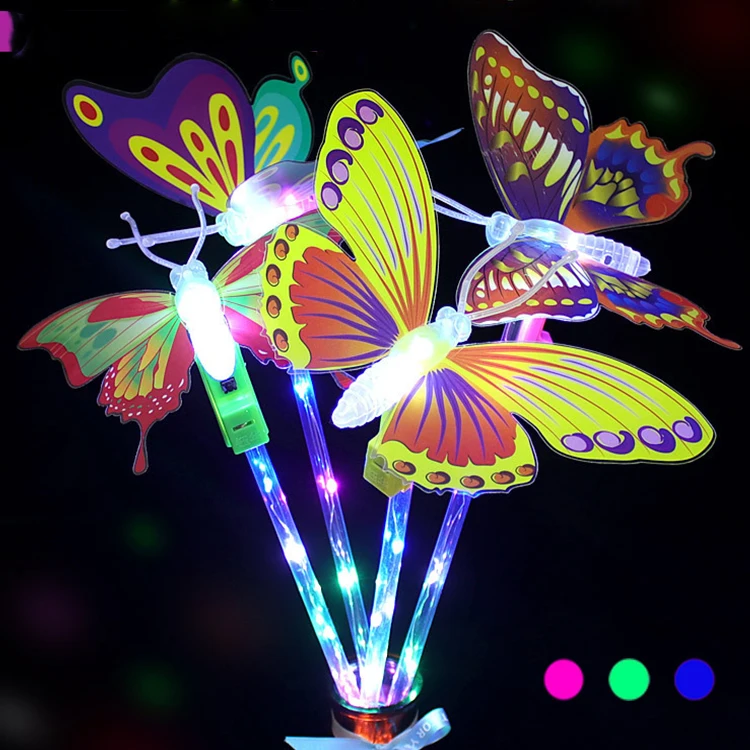 Shining Butterflies Flying Glow Stick Led Colorful Flash Stick