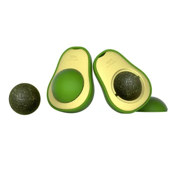 Hot Selling Cat Toys Avocado Catnip Ball Cat Licking Grinding Teeth Cat Stick Toy Ball
