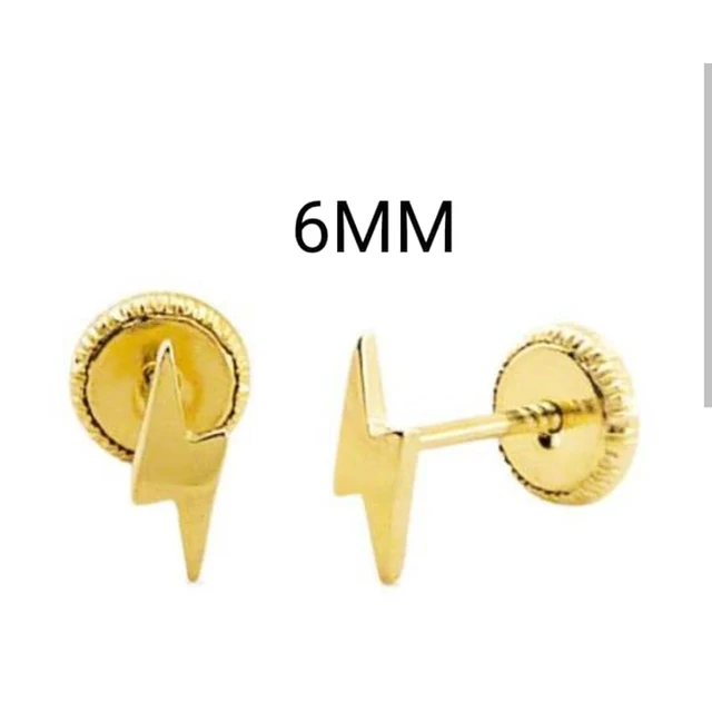 Customized Products 2mm and 4mm 18k Solid Gold Au750 Earring Stud