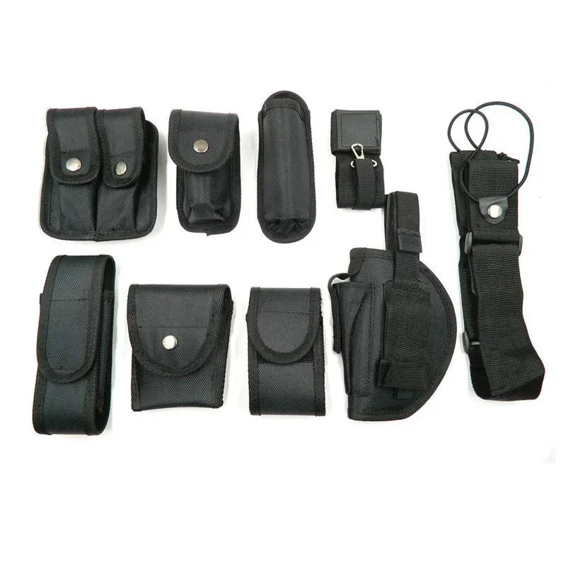 Practical Multifunctional Tactical Security Duty Belts Holster Flashlight Pouch Sets Utility Training Kit Belt Duty Belt