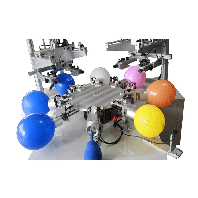 High-Accurate Automatic Two-Color Balloon Screen Printing Machine Balloons with Rotary Working Table