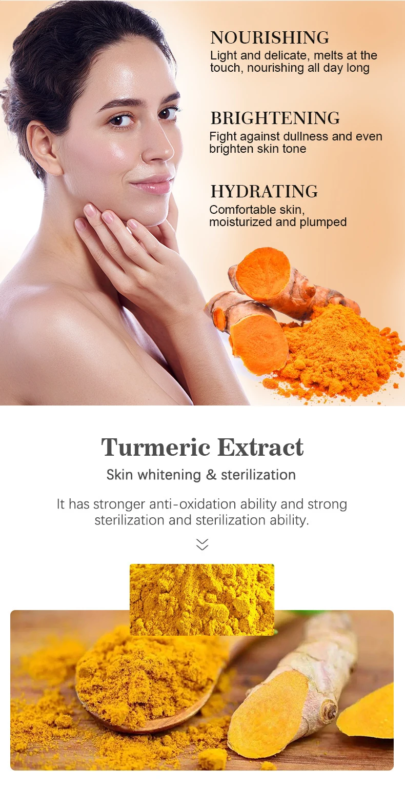 Guanjing 50ml Oem Wholesale Moisturizing AntiAging Cream Skin Turmeric Whitening Cream For Face