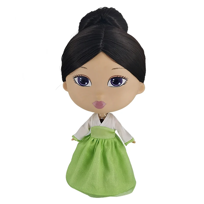 A doll with a Chinese design PVC can diy long hair doll for girls