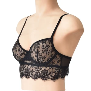 Hot Sexy Floral Embroidered Push-Up Bra Lace Decoration Front Closure Breathable Features for Women's Night Bedroom Dress Sex