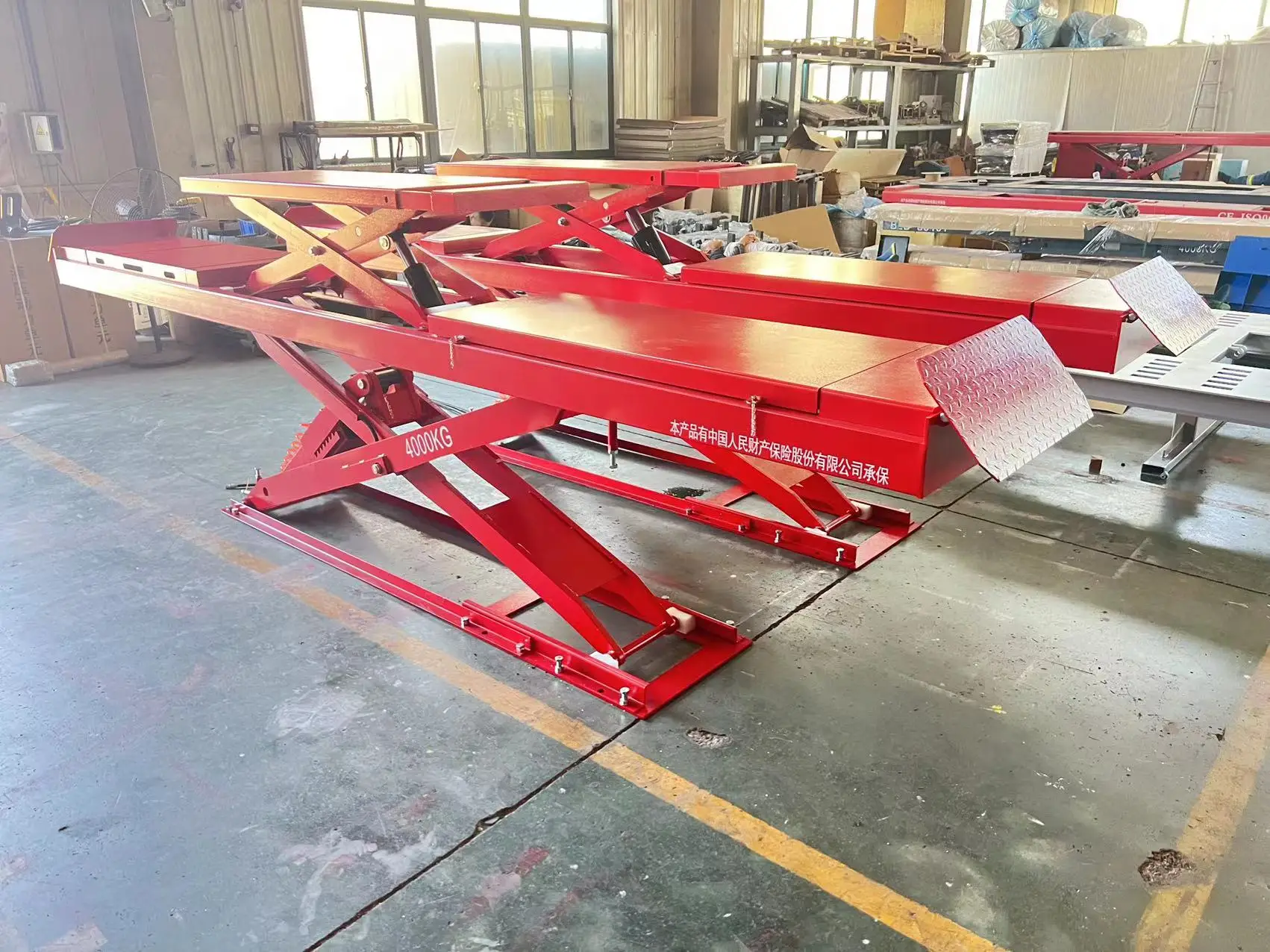 4000kg Alignment Scissor Lift For Wheel Alignment Service Inground