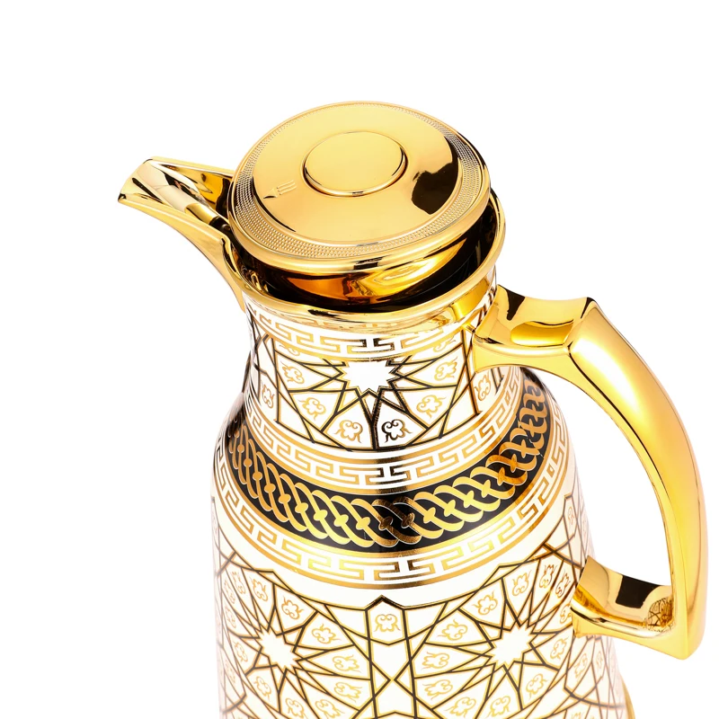 Original Luxury Design Coffee Pot 1000ml Gold Thermos Flask Dallah ...