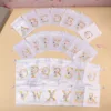 White satin 27-letter bag