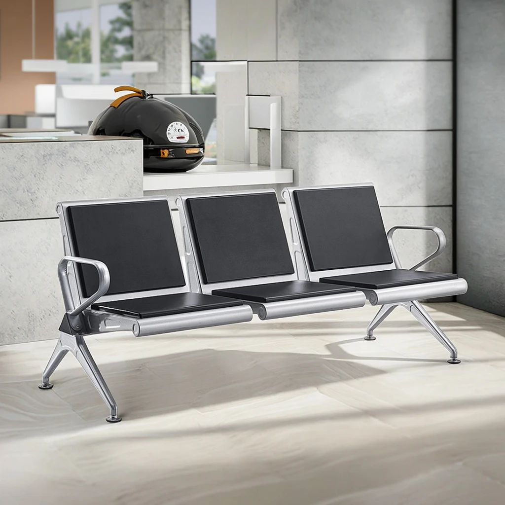 Infusion Chair Compact Modern 3 Seats Steel Seating Solutions for Hospital & School Bulk Facility Management Sets 3
