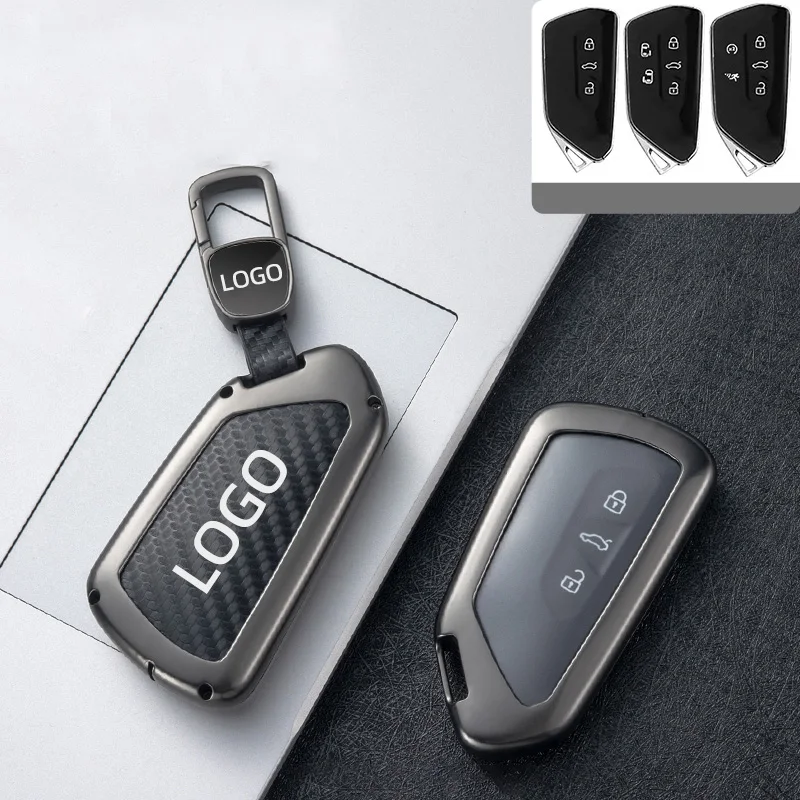 DM Car Key Case Cover for Volkswagen VW POLO Tiguan Passat B5 B6B7 Golf EOS Scirocco Jetta MK6 2021/2023 OctaviaAuto Accessories