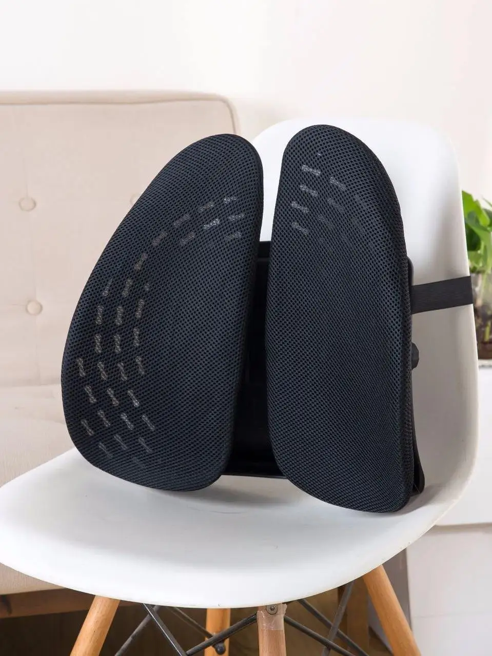 Ergonomic Height Adjustable Backrest Lower Back Support Chair Cushion Memory Foam Lumbar Support Seat Cushion
