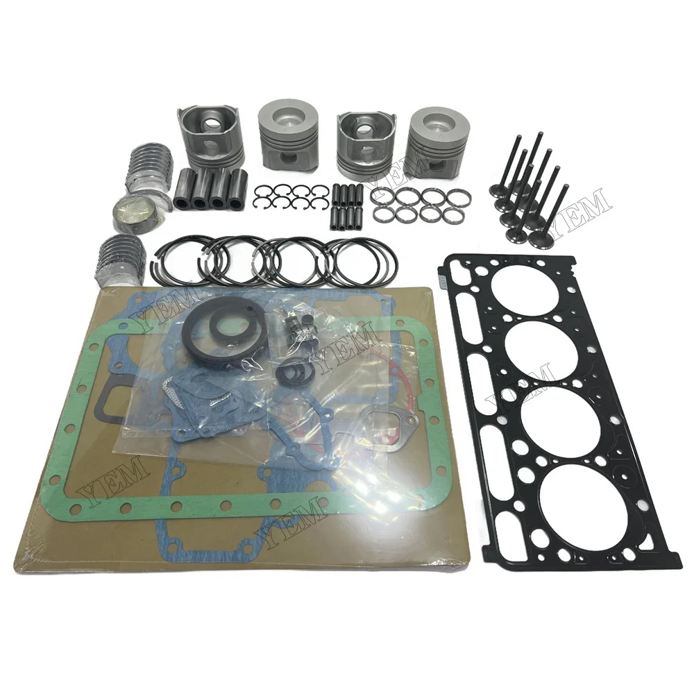 Overhaul Rebuild Kit Fits for Kubota V2203 IDI Indirect Injection Engine Bobcat 753 763 Skid Steer 331 334 335 337 341 430 435