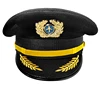 Black cap with gold badge 8