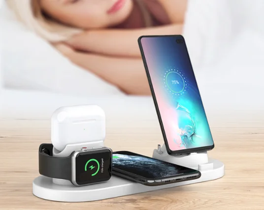 Трендовая Беспроводная зарядная подставка для телефона 3 в 1 2020 Apple watch iphone док-станция airpods/для airpods