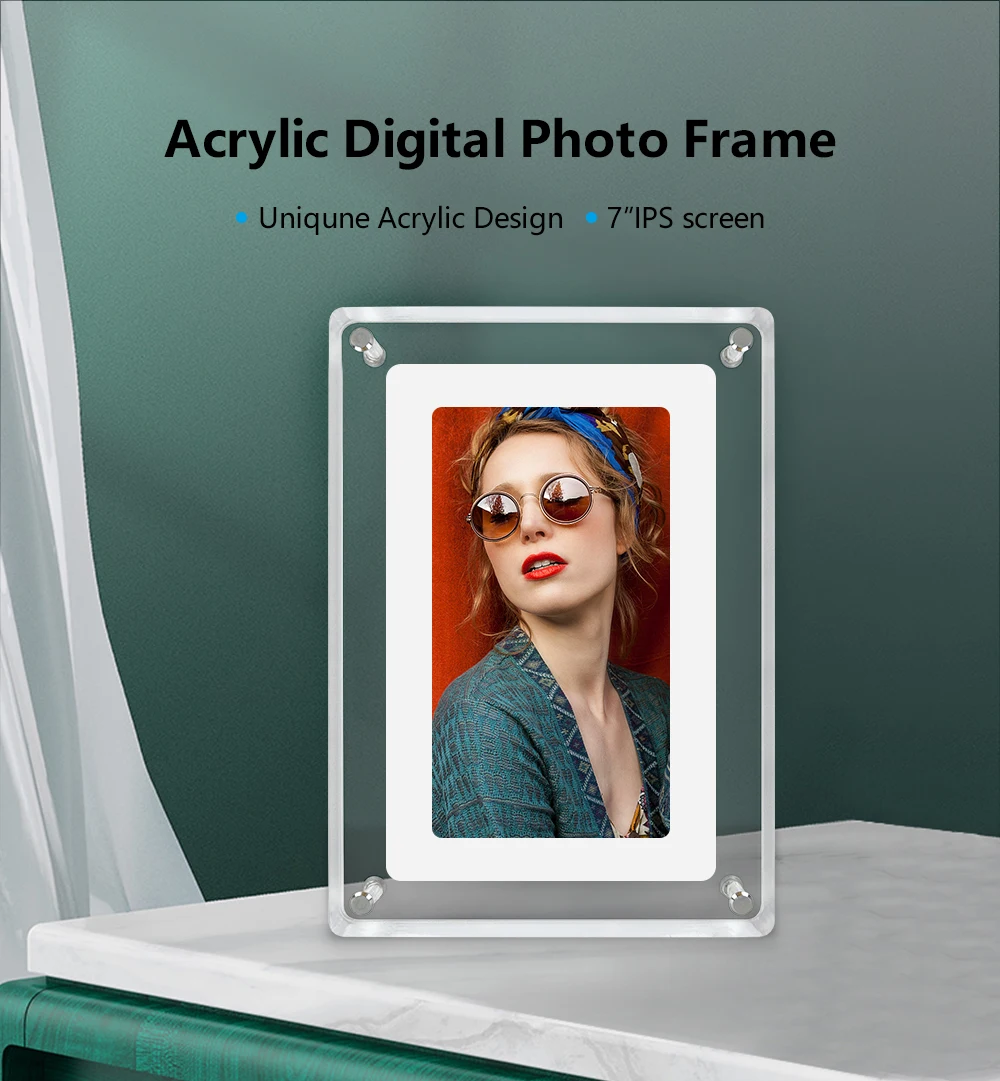 Full Hd 7 Inch Desk Digital Picture Frame Album Video Lcd Acrylic Digital Photo Frame Buy