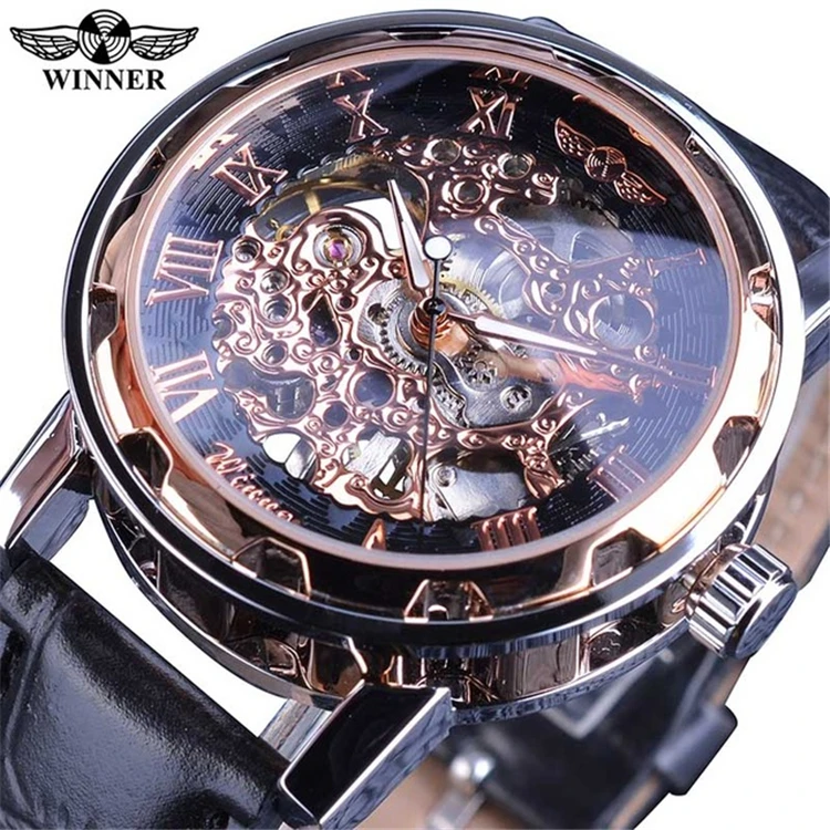 WINNER GMT875 Top Brand Luxury Mechanical Watch Mechanical Watch Clock Sapphire Glass Watches Reloj Hombre Alibaba