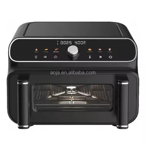 Two Rooms 2 Independent Baskets Dual Zone Air Fryer Oven 10L 11L 12L Big Capacity Double Basket AirFryers