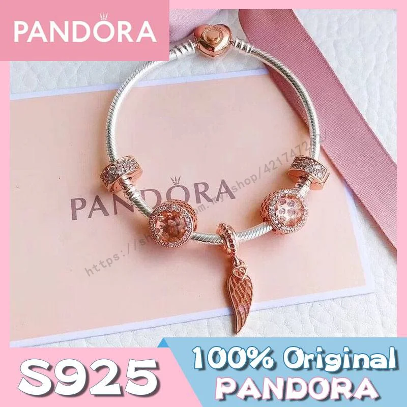 Pandora 925s Rose Gold Moments Glazed 