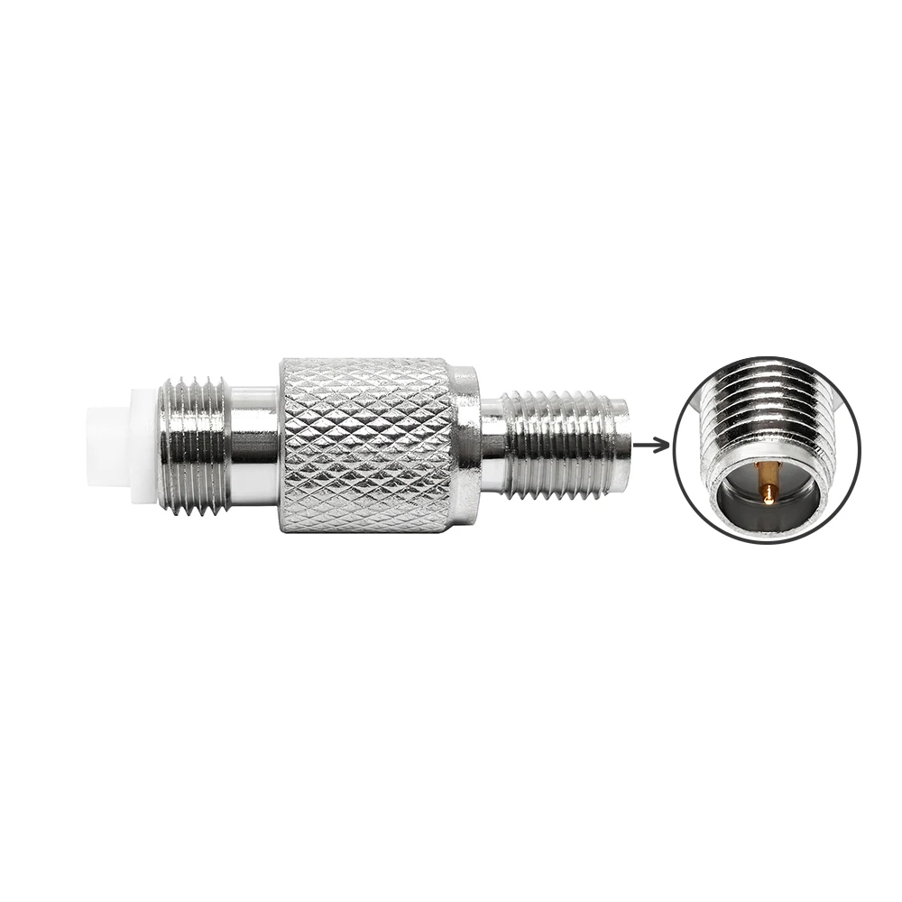 Factory Supplier RF Connector Straight Coaxial Cable 50ohm Silver Plated Dual Female Jack Coaxial Connector FME to RPSMA Adapter