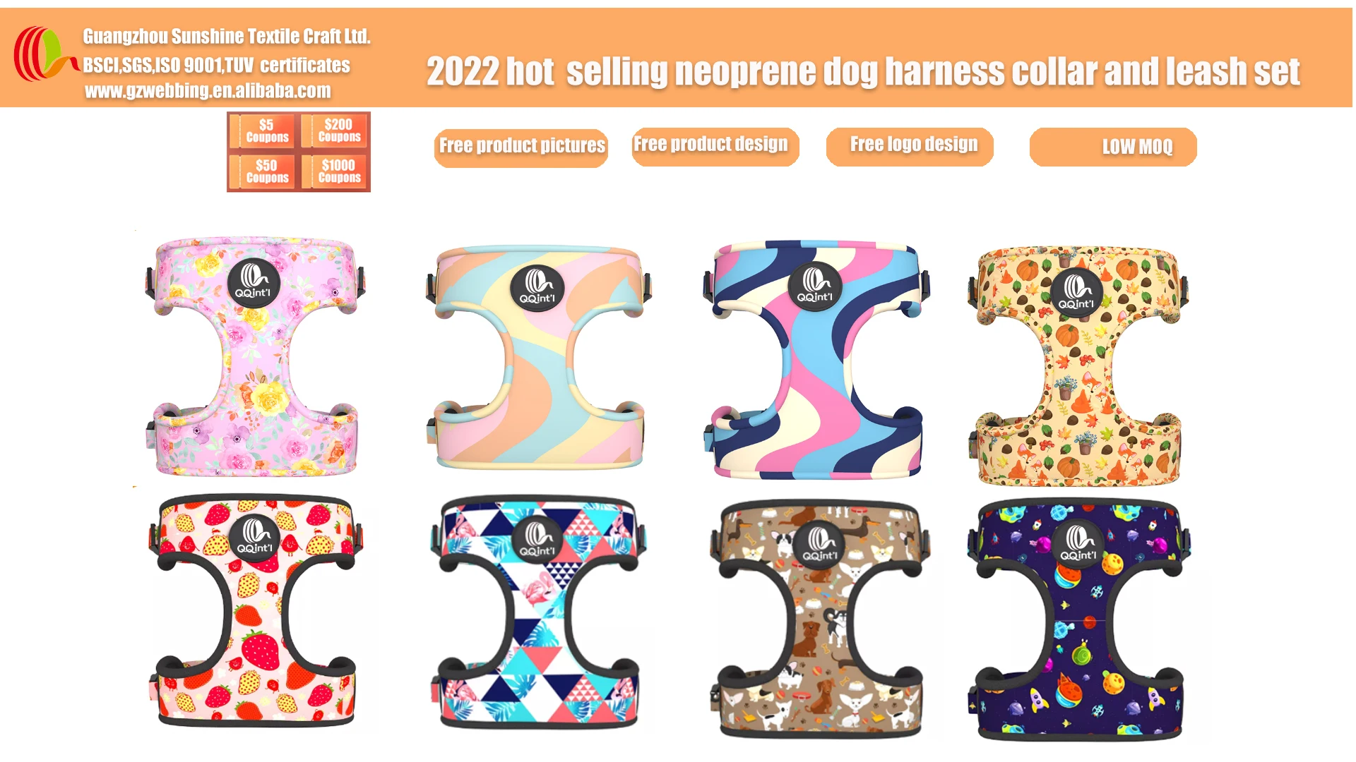 Adjustable Outdoor Pet Dog Harness Custom Personalized Green Avocado